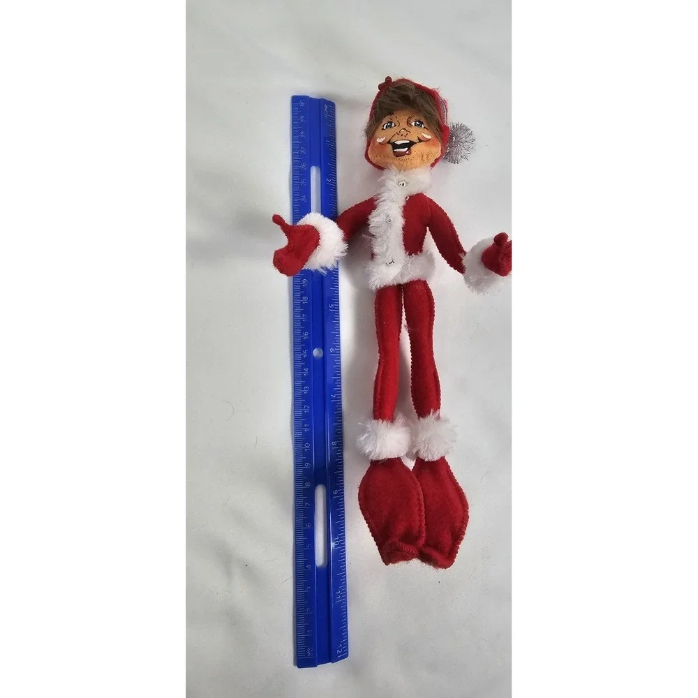 Annalee Christmas Elf Doll Red Santa Outfit Poseable‎ Holiday Decoration 9
